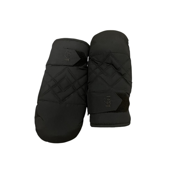 REI  Insulated Mittens womens medium  Black Waterproof - Picture 1 of 4